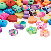 Craftdady 240Pcs 8 Styles Handmade Polymer Clay Beads CLAY-CD0001-07-21