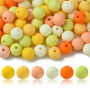 70Pcs Rubberized Style Acrylic Beads MACR-FS0001-71D-2