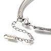 201 Stainless Steel Double Layer Snake Chain Necklaces STAS-B076-06P-3