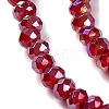 Baking Electroplate Glass Beads Strands DGLA-A039-J4mm-B19-3