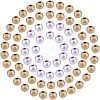 Spray Painted Natural Wood Beads WOOD-NB0001-18-1