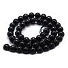 Natural Black Tourmaline Beads Strands G-G763-01-12mm-A-3