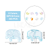 240Pcs 8 Style Transparent Spray Painted Glass Beads GLAA-FH0001-29-4