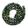 Electroplate Glass Beads Strands EGLA-A044-T6mm-B24-3
