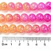 Spray Painted Crackle Glass Beads Strands DGLA-C002-10mm-09-5