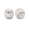 Bling Resin Rhinestone Flower Beads OACR-D310-01P-F-1