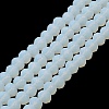 Imitation Jade Solid Color Glass Beads Strands EGLA-A034-J8mm-MD06-2