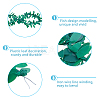 Plastic Leaf Napkin Rings AJEW-WH0528-94-4