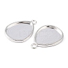 Teardrop Alloy Pendant Cabochon Settings PALLOY-N0088-01S-NF-2