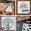 3Pcs 3 Styles PET Hollow Out Drawing Painting Stencils DIY-WH0395-0008-4