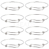 10Pcs Adjustable 304 Stainless Steel Bangles Making  MAK-BBC0001-16-1