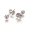 Tarnish Resistant 304 Stainless Steel Stud Earrings EJEW-L215-57B-P-2