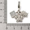 Rack Plating Alloy Enamel European Dangle Charms PALLOY-A009-12P-3