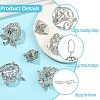 6Pcs 3 Styles Brass & Alloy  Bead Cage Pendants FIND-YW0011-82-5