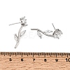 Brass Micro Pave Cubic Zirconia Stud Earrings LS-KK-CBA8324-20P-05-5