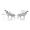 Tibetan Style Alloy Howling Wolf Pendants X-LF1753Y-3