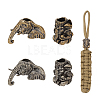4Pcs 4 Style Brass EDC European Beads FIND-NB0005-02-1