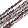 Natural Smoky Quartz Beads Strands G-R475-031-1