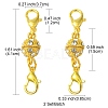 1Pc Alloy Crystal Rhinestone Magnetic Clasps LS-ALRI-YW0001-11G-2