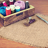 12Pcs 4 Style Square Jute Braided Mats AJEW-DR0001-12-6