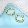 Brass Micro Pave Cubic Zirconia Huggie Hoop Earrings LS-EJEW-K083-34G-B-5