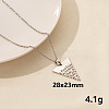 Stylish Stainless Steel Geometric Triangle Pendant Necklace for Women PD6789-3-1