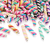 90Pcs 9 Colors Handmade Polymer Clay Pendants CLAY-CD0001-08-2