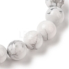 10mm Round Natural Howlite Braided Bead Bracelets BJEW-C067-01C-08-3