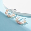 Natural Pearl Wire Wrapped Beaded Hoop Earrings for Women EJEW-JE04759-01-2