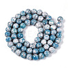 Dyed Synthetic Fossil Beads Strands G-T139-6mm-66G-3
