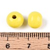 Spray Painted Round Natural Schima Wood Beads WOOD-A018-8mm-04-3