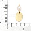 Natural Cultured Freshwater Pearl & Brass Pendants KK-U062-14G-03-3