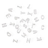 6Pcs 925 Sterling Silver Hollow Initial Beads STER-TA0001-53O-3
