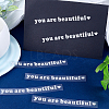 PVC You Are Beautiful Self Adhesive Car Stickers STIC-WH0013-10A-4