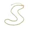 Natural Gemstone Cube Beaded Necklace for Women NJEW-JN04112-4