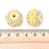 Bling Resin Rhinestone Flower Beads OACR-D310-01P-B-2