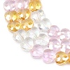 Electroplate Transparent Glass Beads Strands GL-CBADAFE-01A-4