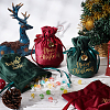 BENECREAT 4Pcs 2 Colors Christmas Velvet Candy Apple Bags TP-BC0001-03-4