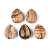 Natural Picture Jasper Pendants G-T143-18A-07-1