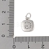 Rack Plating Brass Micro Pave CLear Cubic Zirconia Charms KK-E110-14P-G-3