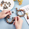 60 Pcs 15mm Silicone Beads Loose Silicone Beads Kit Leopard Print Silicone Beads for Keychain Making Bracelet Necklace JX309A-4