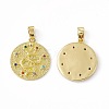 Brass Micro Pave Cubic Zirconia Pendants KK-E068-VC054-1