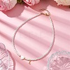 Brass Micro Pave Grade AAA Cubic Zirconia Letter Pendant Necklaces NJEW-JN04771-12-2