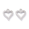 Rack Plating Brass Micro Pave Cubic Zirconia Charms ZIRC-C026-08P-1