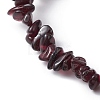 Natural Garnet Chips Beaded Stretch Bracelets for Women BJEW-JB10046-09-3
