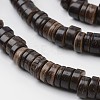 Dyed Natural Coconut Disc Bead Strands X-COCB-O003-07E-1