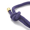Adjustable Nylon Round Milan Cord Slider Bracelet Making FB-H001-01G-02-2