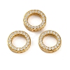 925 Sterling Silver Micro Pave Clear Cubic Zirconia Bead Frames STER-P061-01B-G-1
