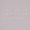 Letter A~Z Alloy Rhinestone Cabochons MRMJ-WH0072-92A-1