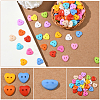 1 Bag 2-Hole Resin Buttons BUTT-SP0001-19B-3